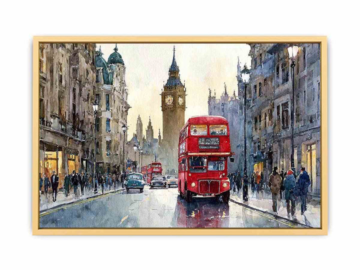 Watercolor London Cityscape