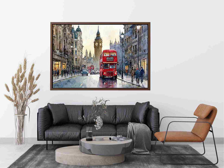 Watercolor London Cityscape