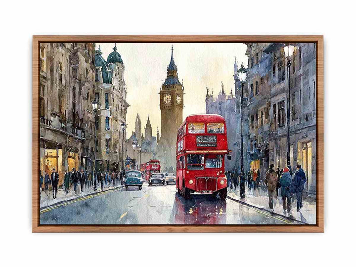 Watercolor London Cityscape