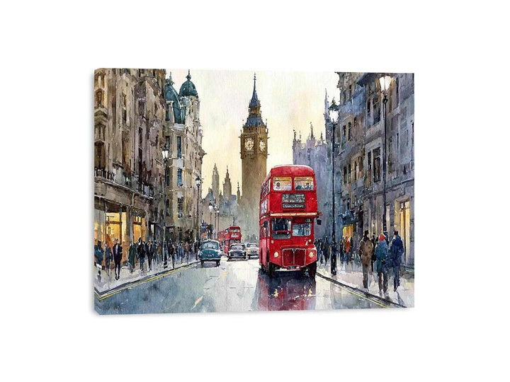 Watercolor London Cityscape