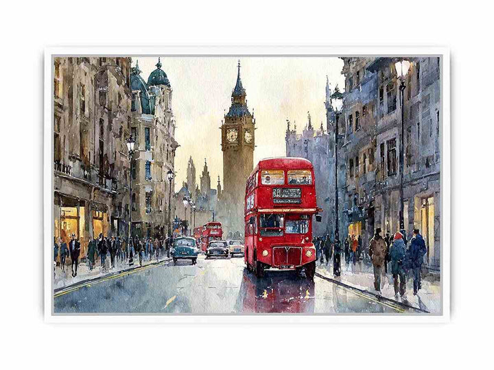 Watercolor London Cityscape