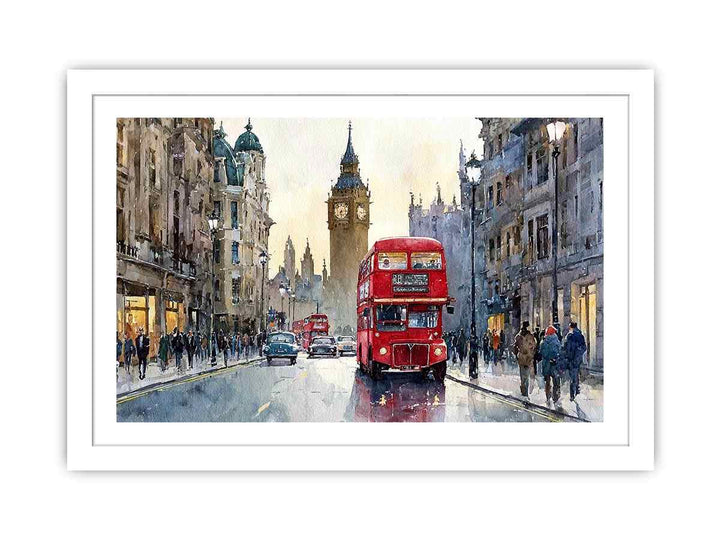 Watercolor London Cityscape
