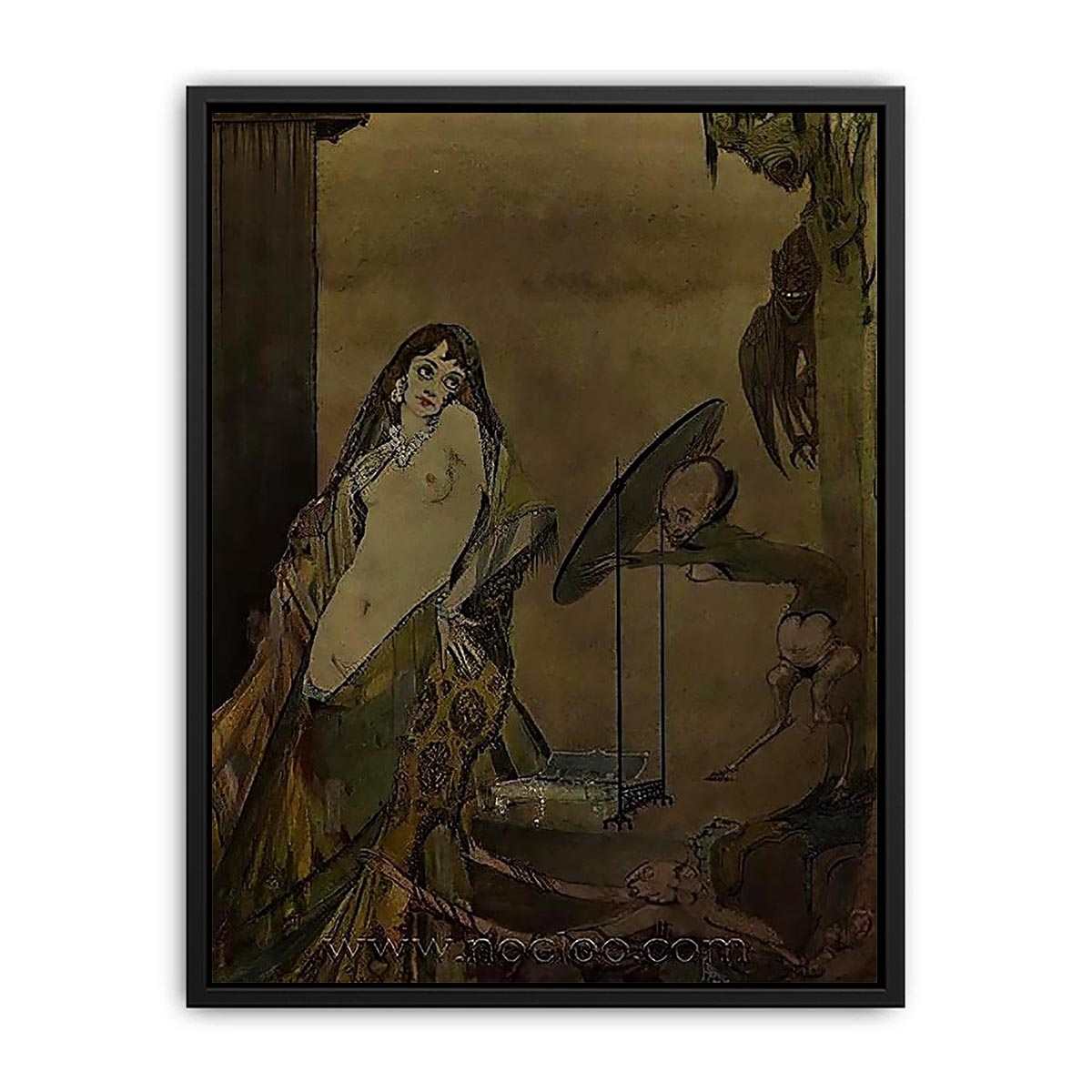 "Drest thus, I seem a different creature", illustration from 'Faust' by Goethe