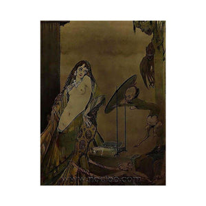 "Drest thus, I seem a different creature", illustration from 'Faust' by Goethe