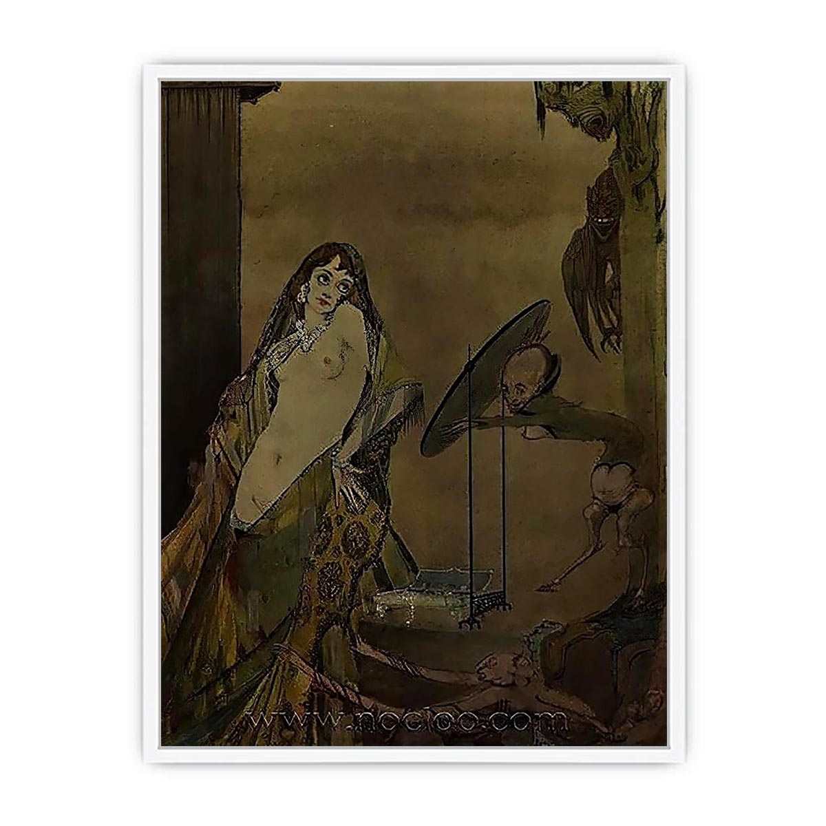 "Drest thus, I seem a different creature", illustration from 'Faust' by Goethe
