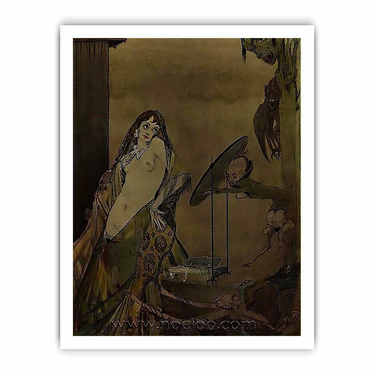 "Drest thus, I seem a different creature", illustration from 'Faust' by Goethe