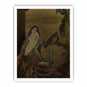 "Drest thus, I seem a different creature", illustration from 'Faust' by Goethe