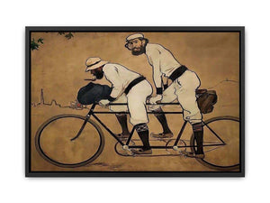 Self Portrait of Casas with Pere Romeu on a Tandem