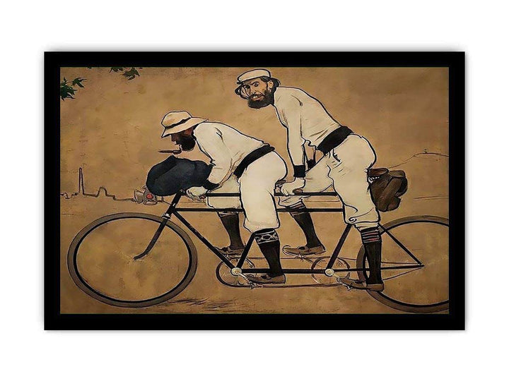 Self Portrait of Casas with Pere Romeu on a Tandem