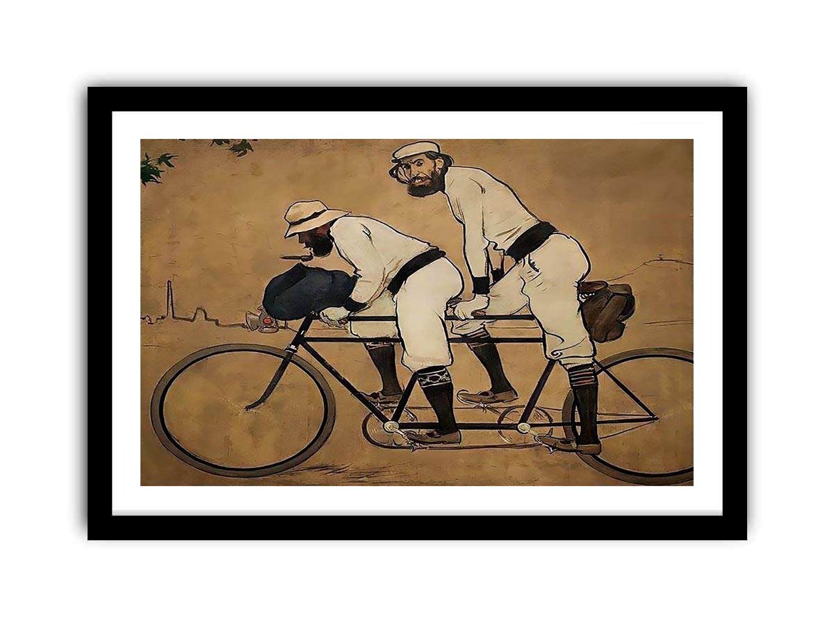Self Portrait of Casas with Pere Romeu on a Tandem
