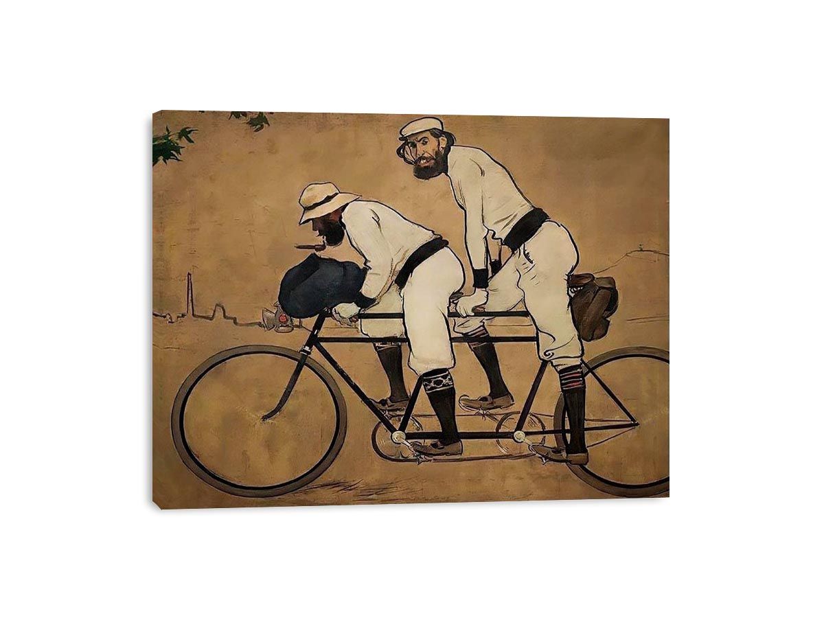 Self Portrait of Casas with Pere Romeu on a Tandem