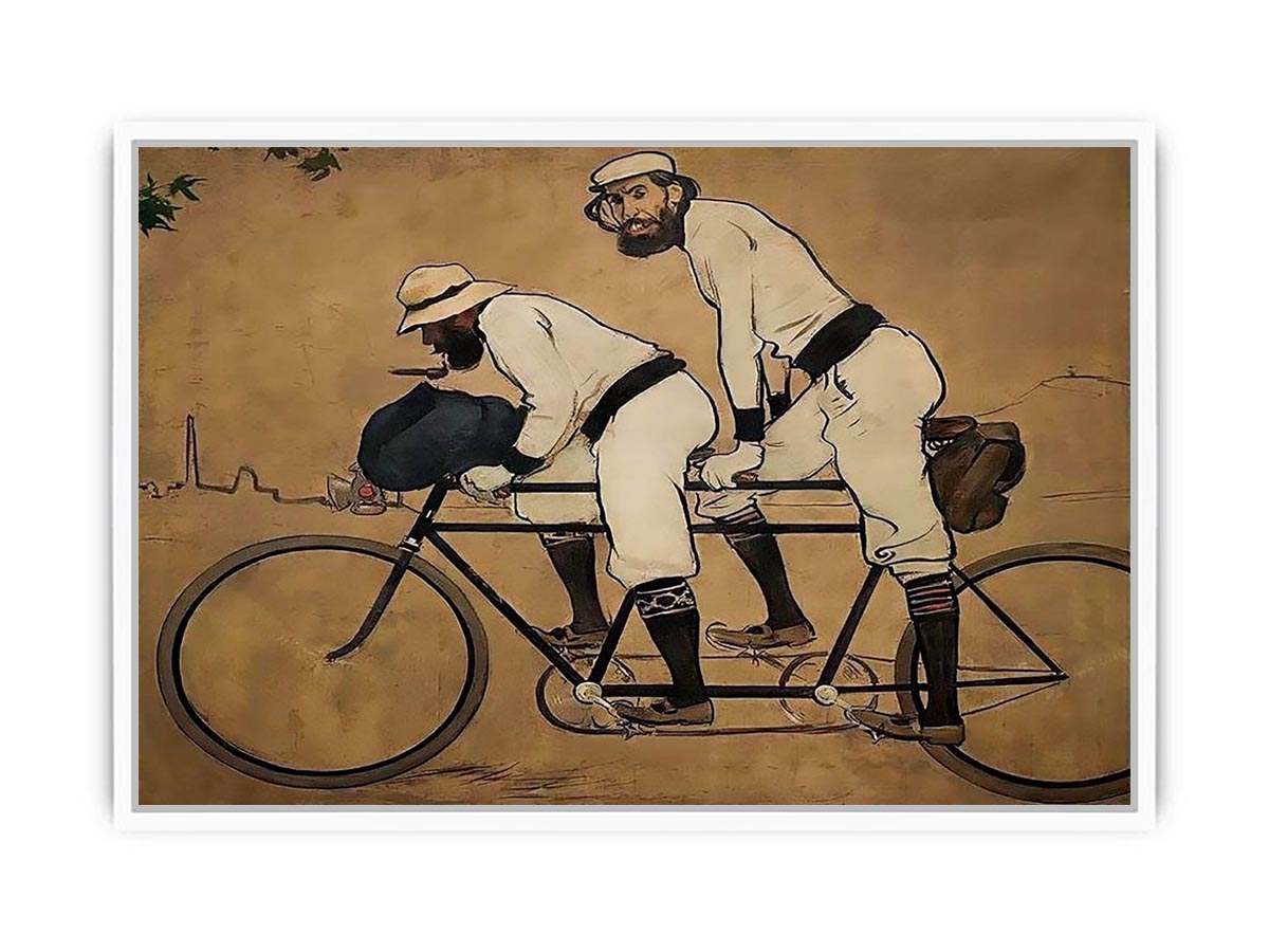 Self Portrait of Casas with Pere Romeu on a Tandem