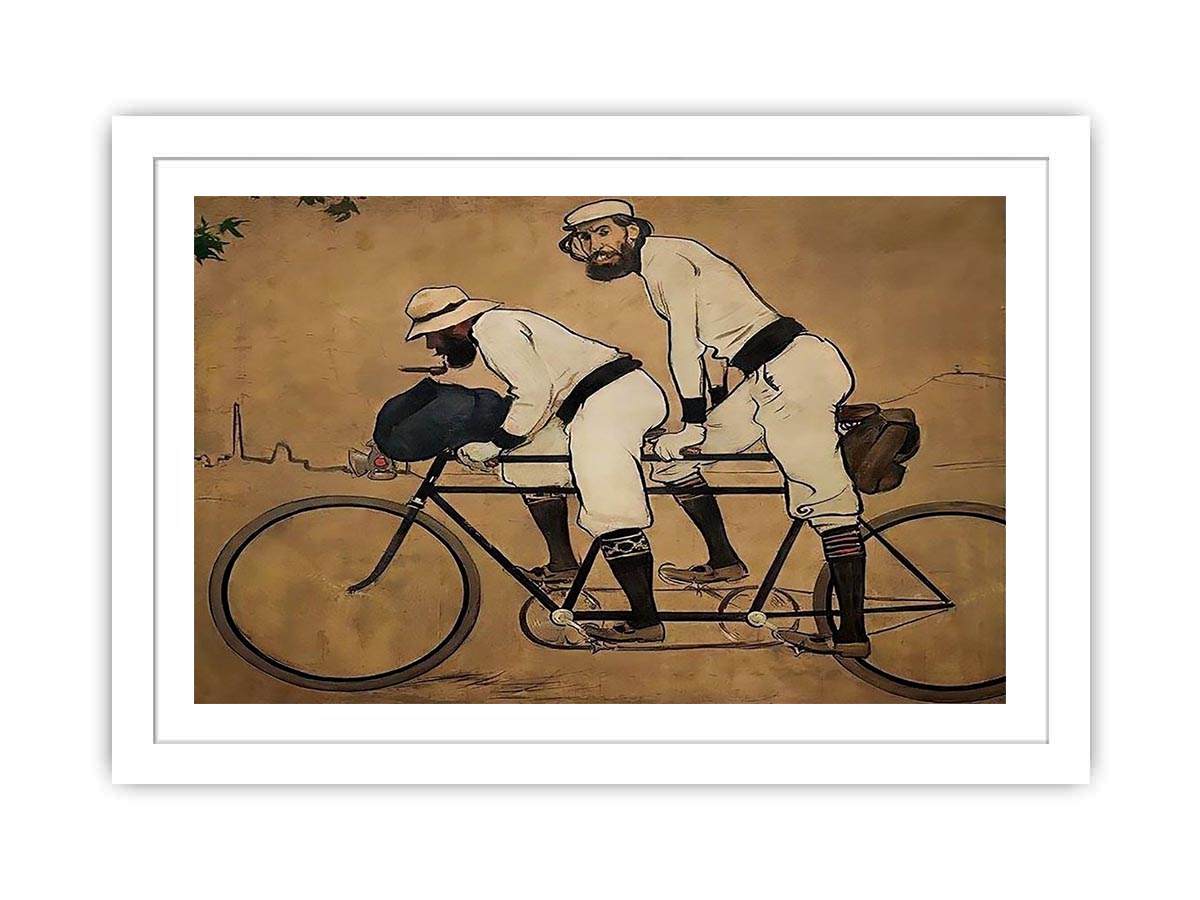 Self Portrait of Casas with Pere Romeu on a Tandem