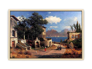 An Italian Village By A Lake