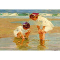 Girls Playing in Surf