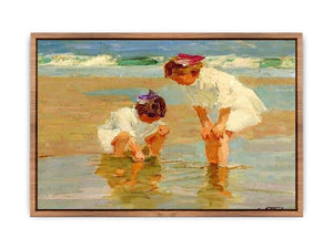 Girls Playing in Surf