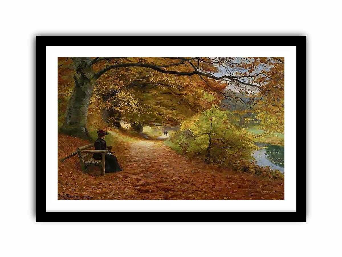 A Wooded Path In Autumn