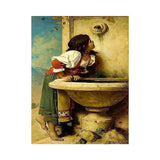 Roman Girl at a Fountain artwork preview