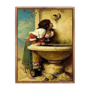 Roman Girl at a Fountain