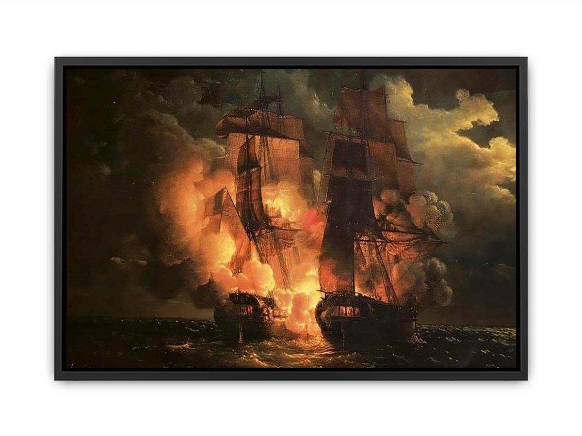 Battle Between the French Frigate Arethuse and the English Frigate Amelia