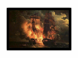 Battle Between the French Frigate Arethuse and the English Frigate Amelia