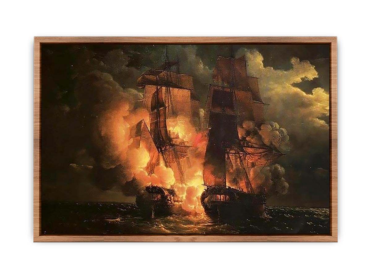 Battle Between the French Frigate Arethuse and the English Frigate Amelia
