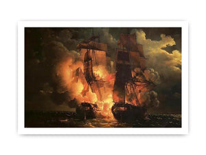 Battle Between the French Frigate Arethuse and the English Frigate Amelia