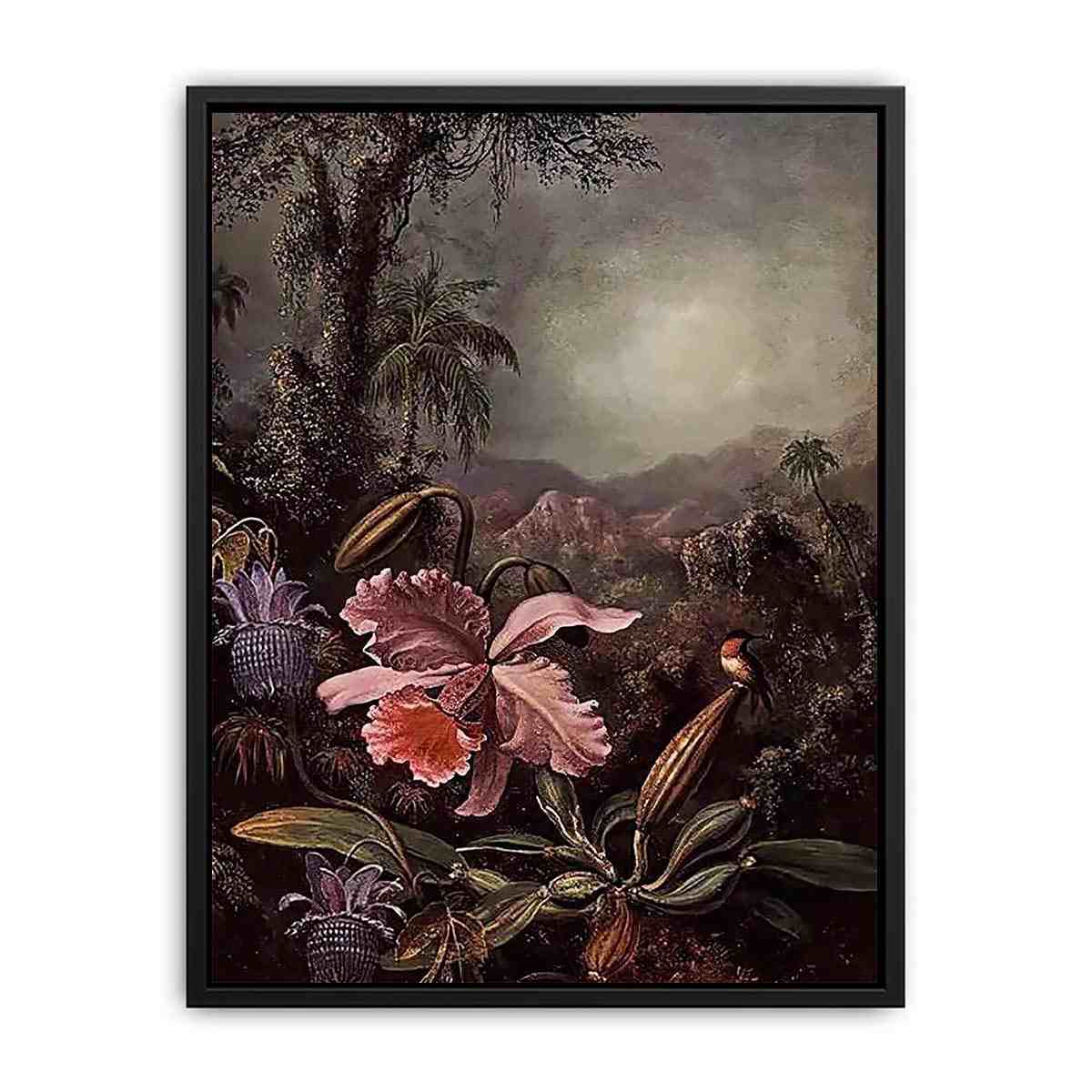 Orchids Passion Flowers And Hummingbird
