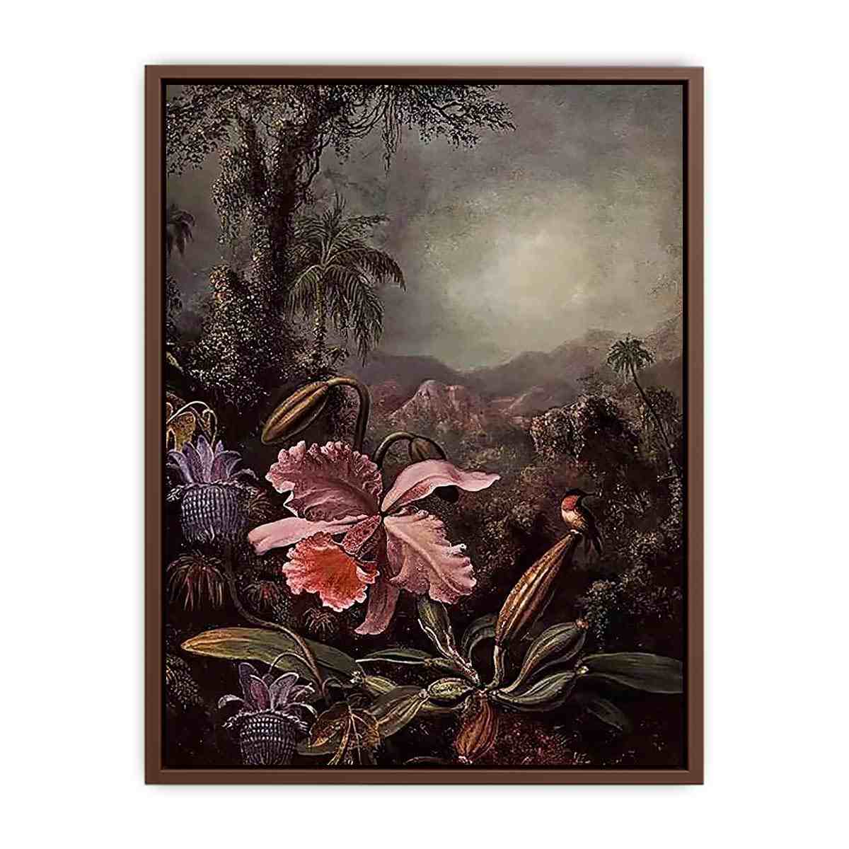 Orchids Passion Flowers And Hummingbird