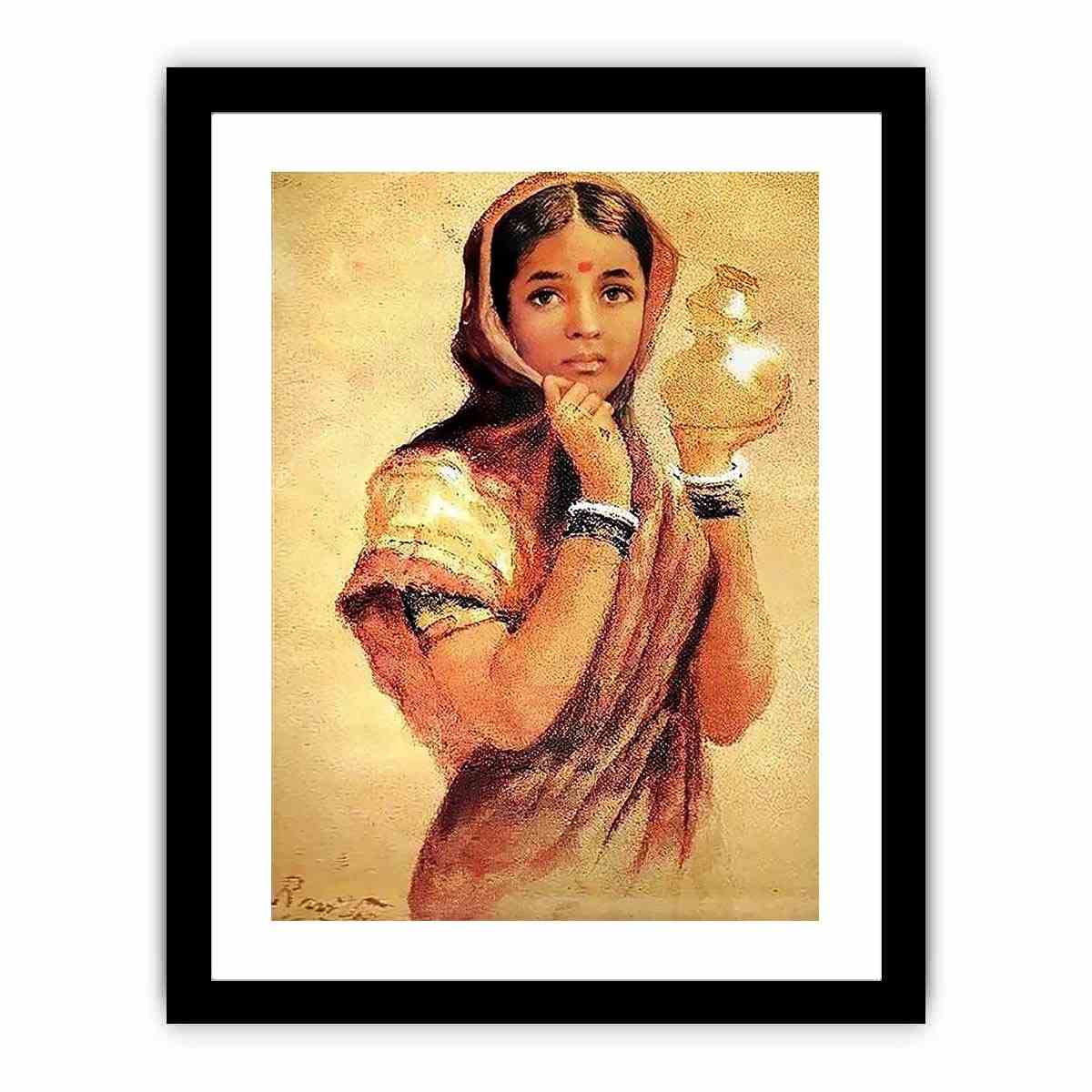 The Milkmaid by Raja Ravi Varma
