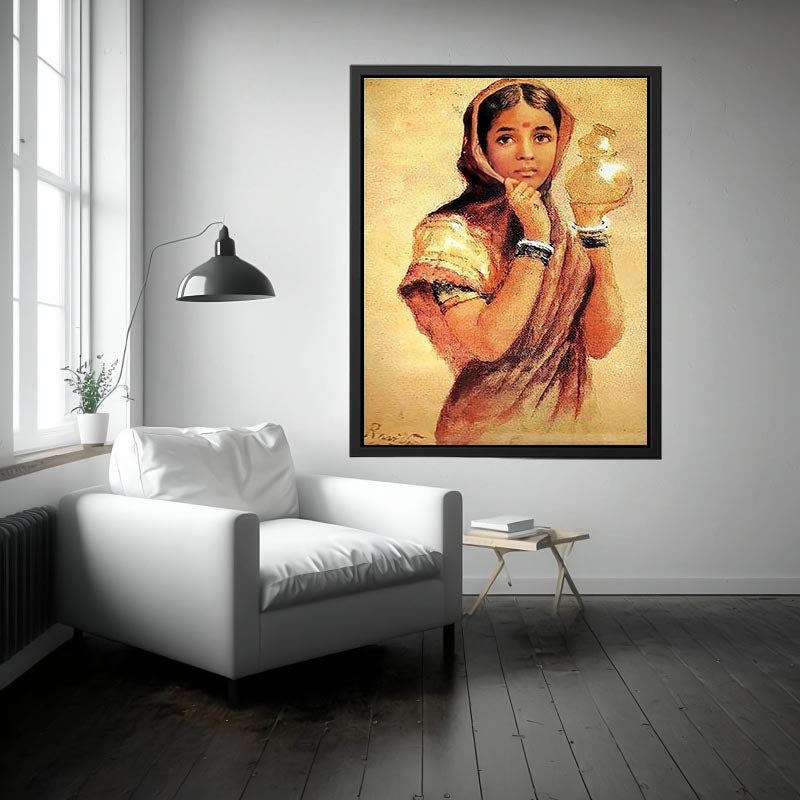 The Milkmaid by Raja Ravi Varma