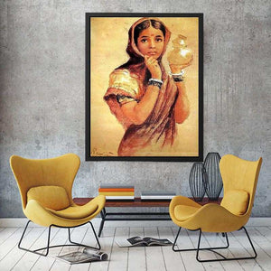 The Milkmaid by Raja Ravi Varma