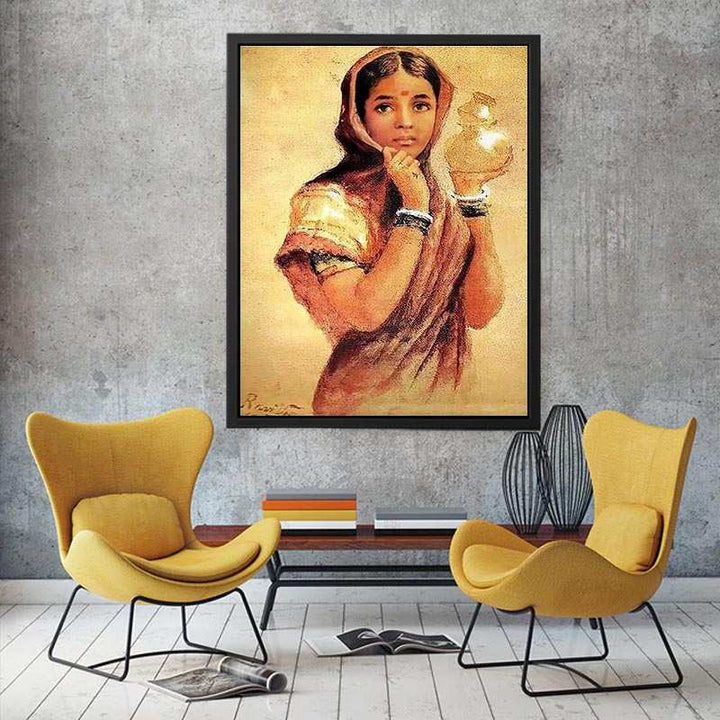 The Milkmaid by Raja Ravi Varma