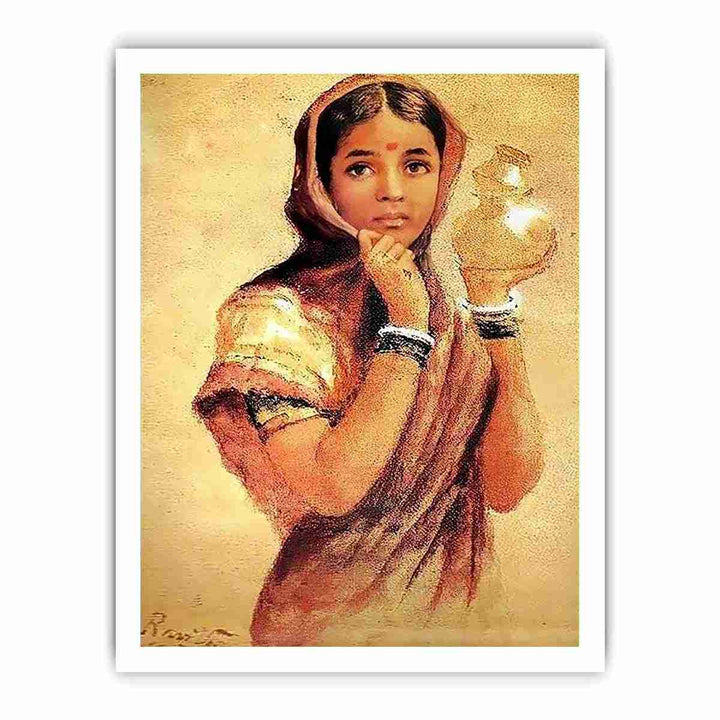 The Milkmaid by Raja Ravi Varma