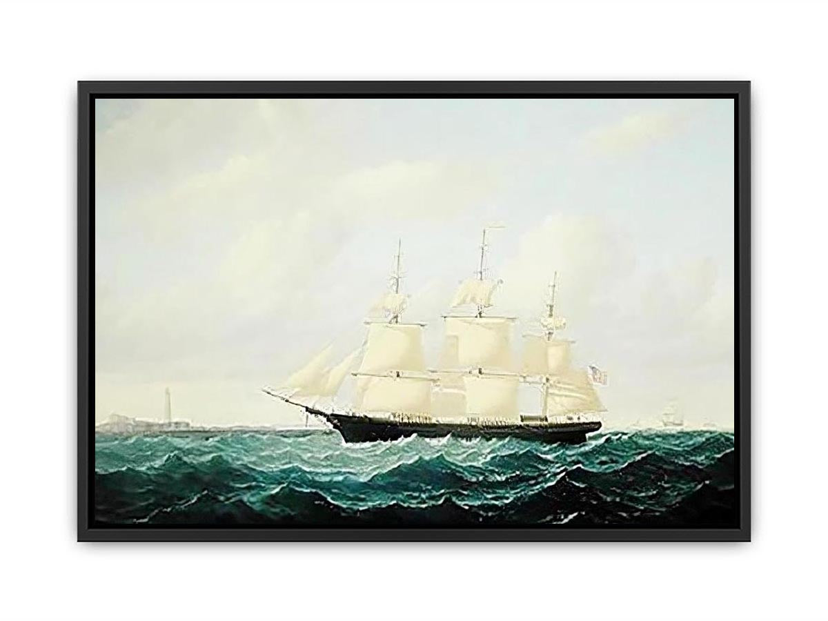 Dashing Wave' clipper ship off Boston Light
