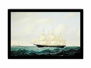 Dashing Wave' clipper ship off Boston Light
