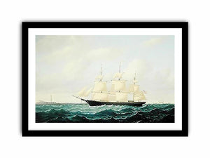 Dashing Wave' clipper ship off Boston Light