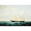 Dashing Wave' clipper ship off Boston Light