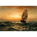 Ship at Sea, Sunset