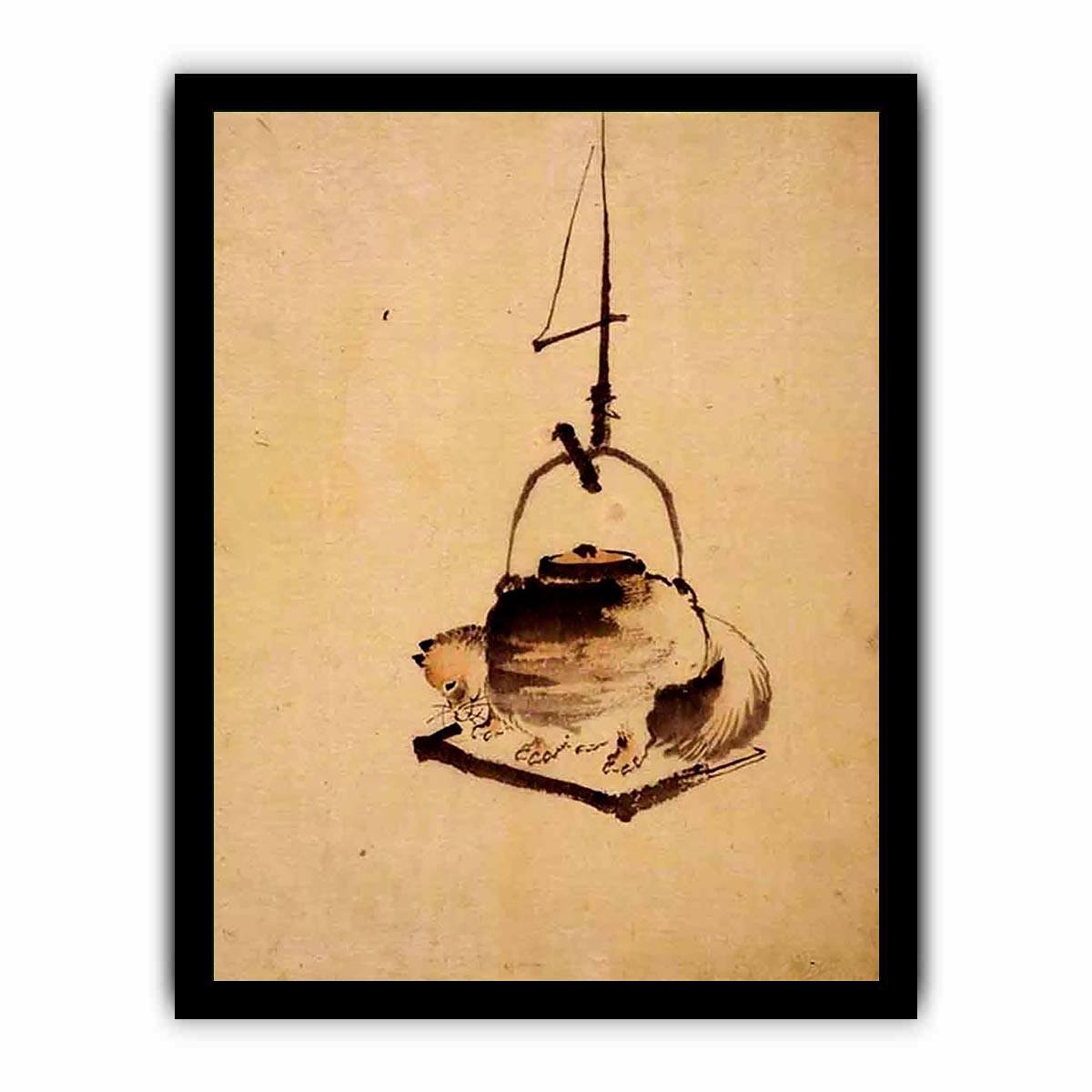 Hokusai tanuki tea kettle