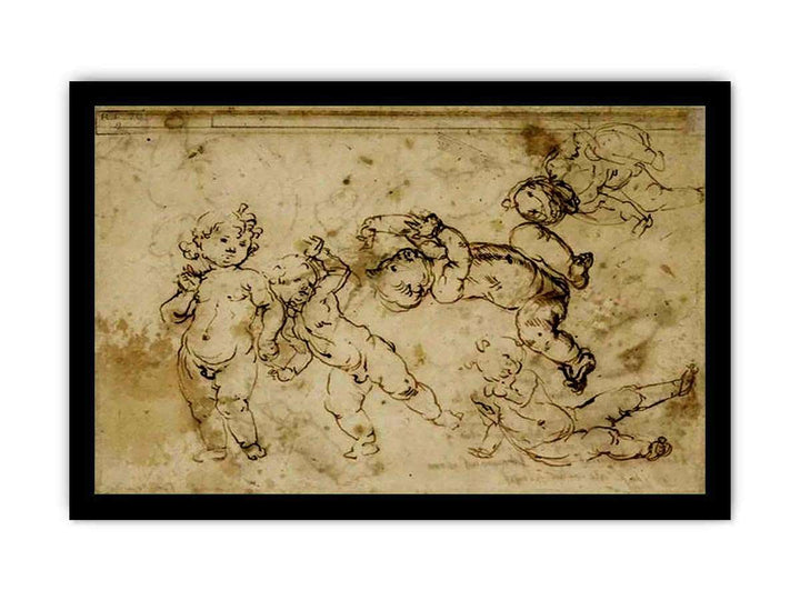 five naked children