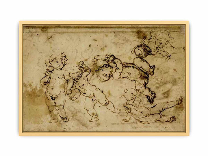 five naked children