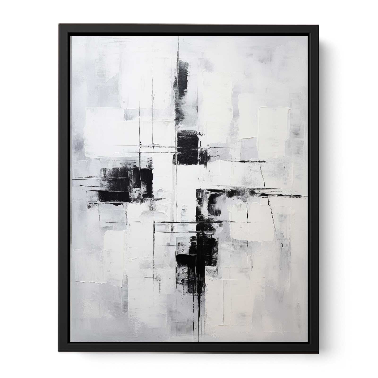 Grey Black Abstract Painting