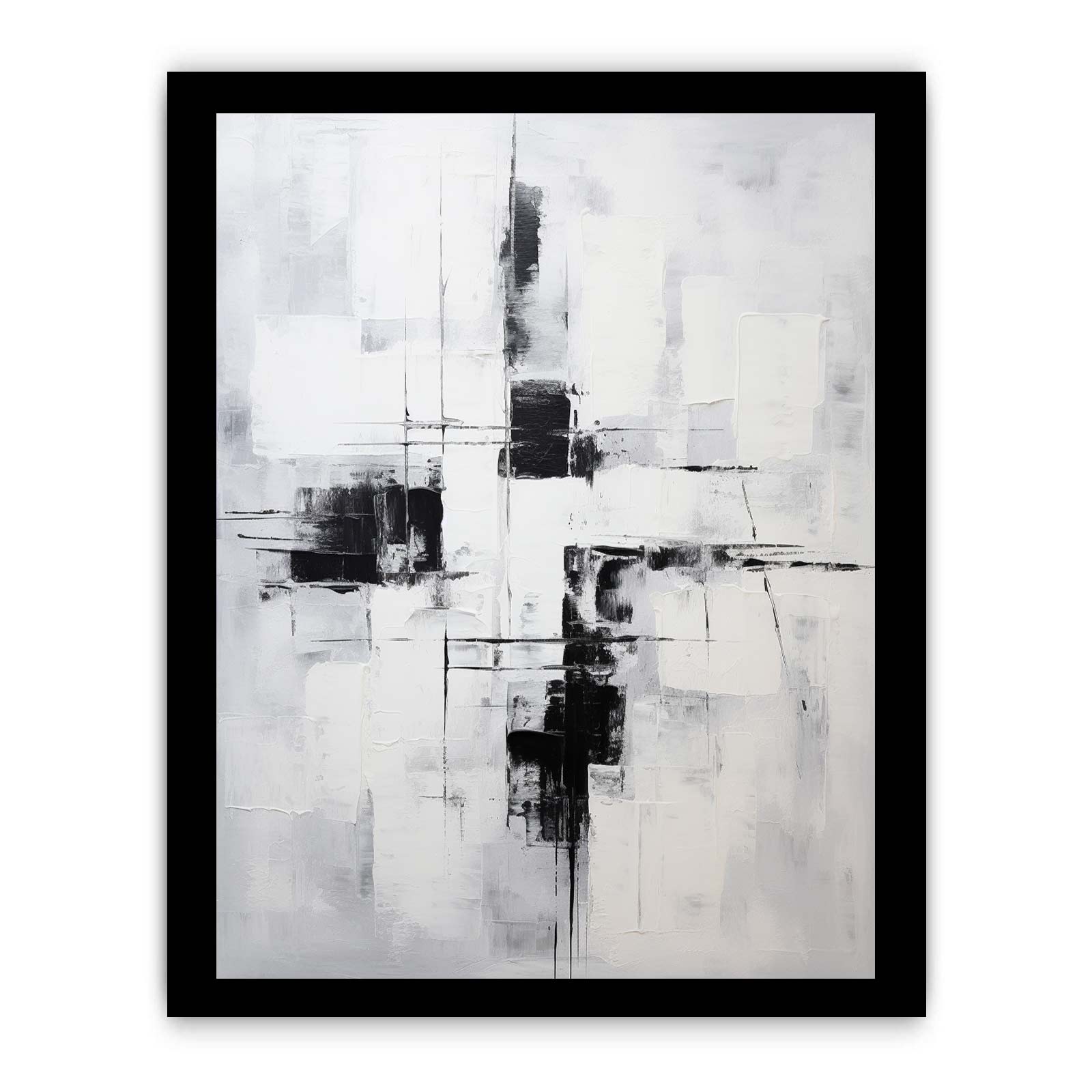 Grey Black Abstract Painting