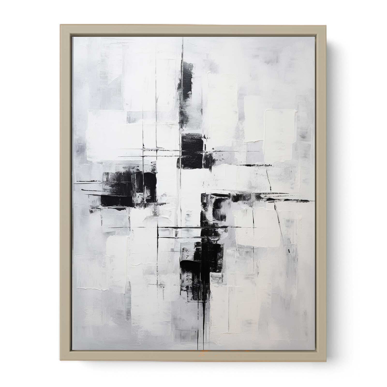 Grey Black Abstract Painting