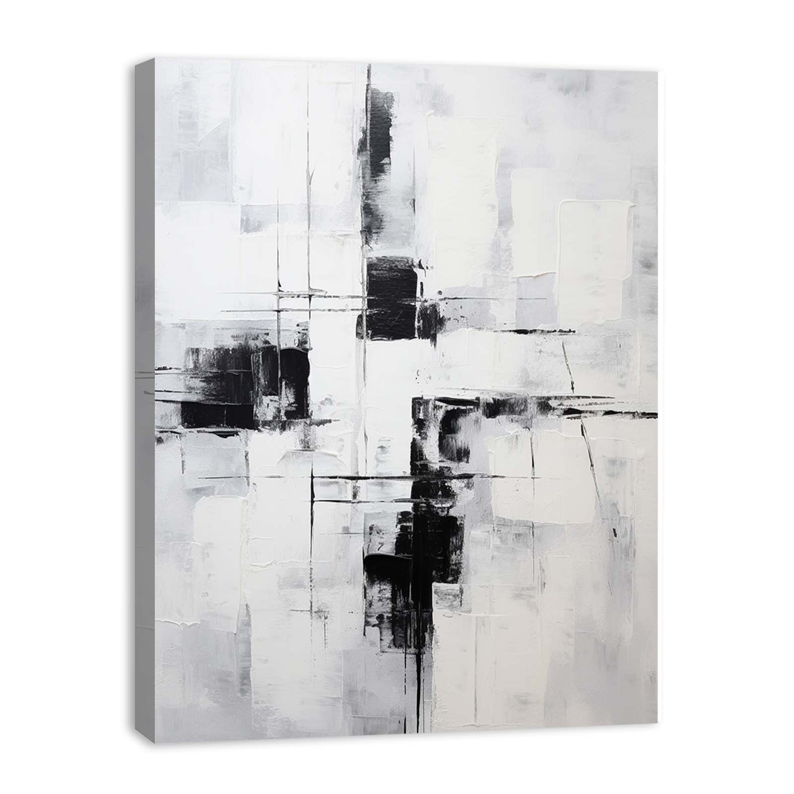 Grey Black Abstract Painting
