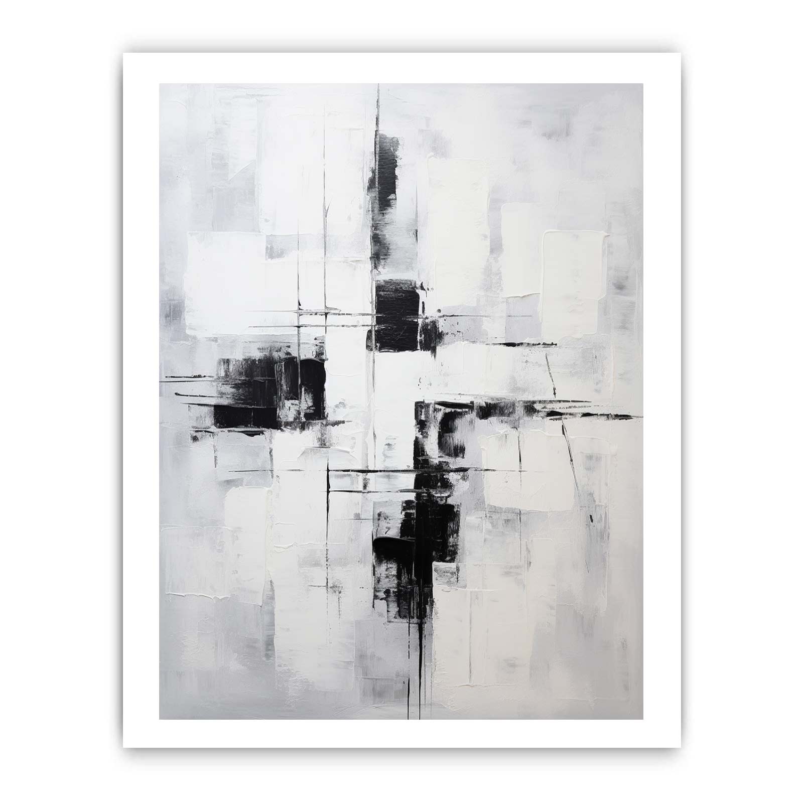 Grey Black Abstract Painting