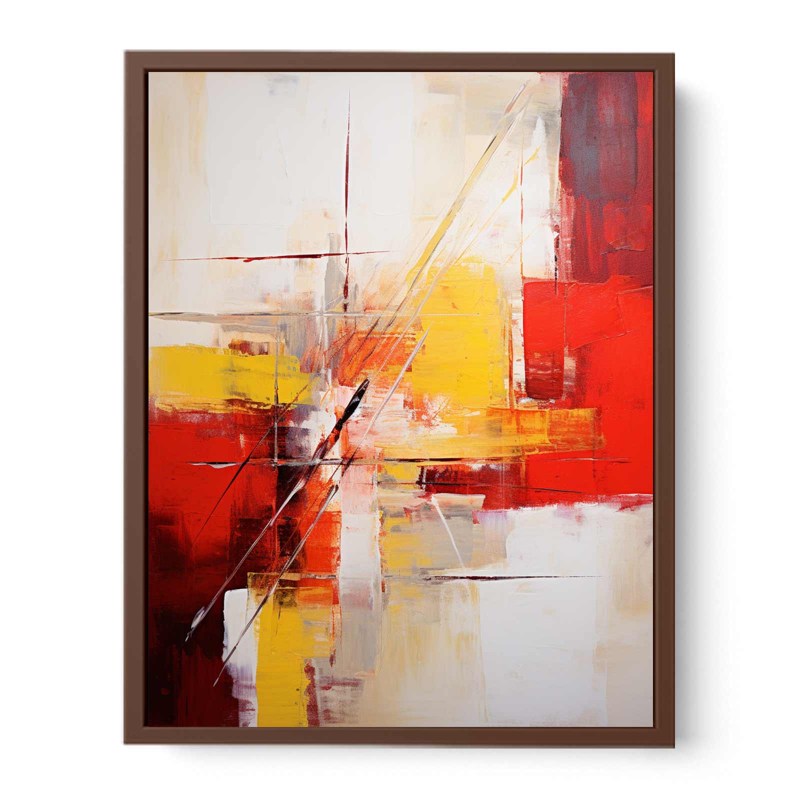 Abstract YellowAnd Red Painting