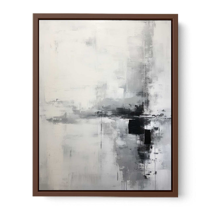 Grey And White Abstract Painting