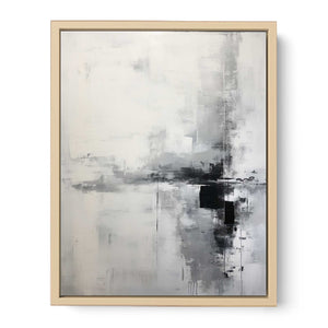 Grey And White Abstract Painting